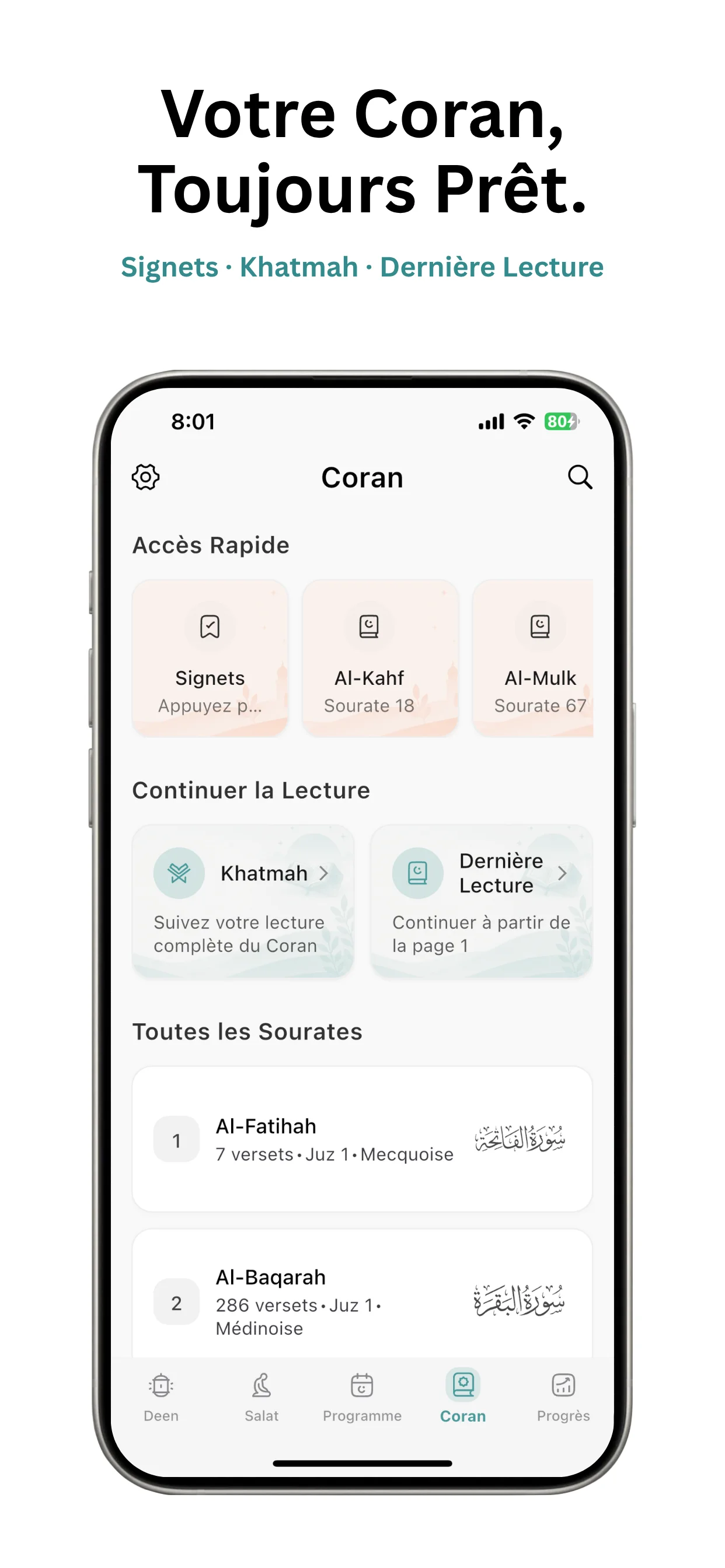 Capture d'écran de l'application Tasleem 2