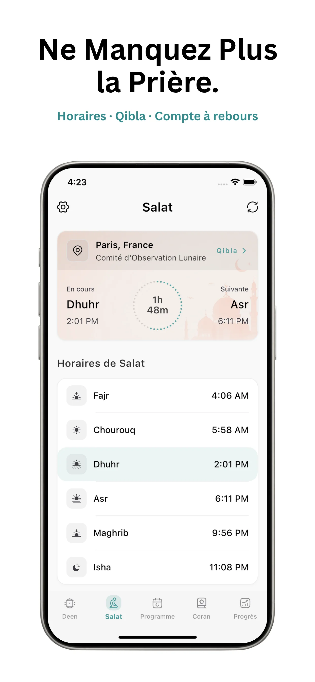 Capture d'écran de l'application Tasleem 4